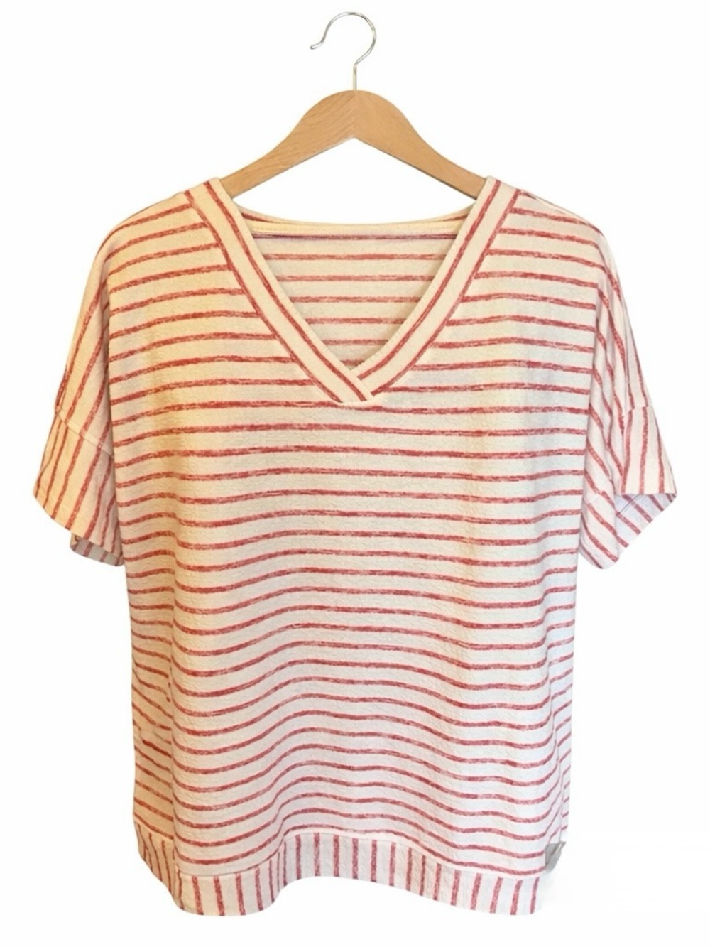 Chico’s Red & White Stripe Tee
